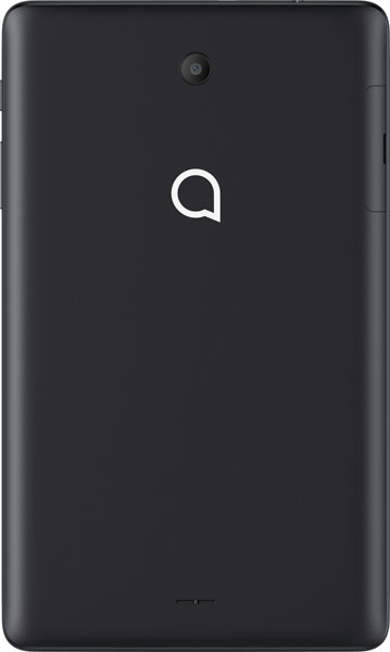 Google Pixel 3a rear view showing single top-center camera, matte black finish, and white "a" logo on the back.
