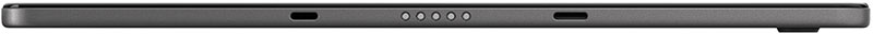 Amazon Fire Max 11 tablet, rear view showing gray back panel with camera and speaker details