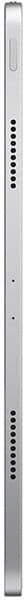 Stylus pen with silver metallic finish, shown from side view with button and detail holes along the length