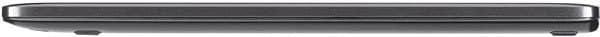 MacBook Pro, closed, side view showing thin profile and metallic finish
