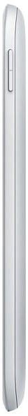 Samsung Galaxy S III white smartphone, side view showing slim profile and curved edges