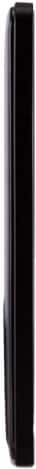 Black rectangular device shown from the side, tall and narrow with a slight curve along one edge