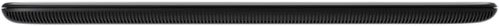 Black ribbed edge or trim piece, possibly a tablet or device bezel, shown in profile against a white background