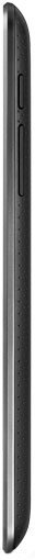 Nexus 7 tablet viewed from the side, showing its thin profile and dark gray casing