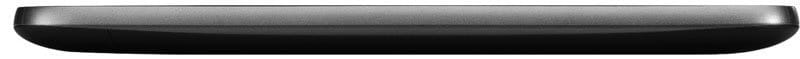 Side profile of a slim black tablet device against a white background; specific brand and model not identifiable from this view.