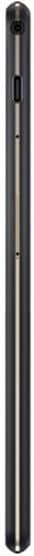 Black stylus pen with rounded top and textured grip section, shown vertically