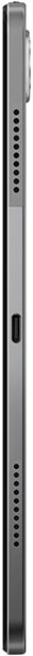 Slim vertical device with multiple ports along one edge, viewed from the side