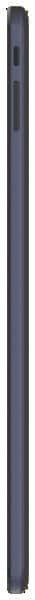 Tall, slender dark gray rectangular device shown from the side, featuring a small circular button or port near the top