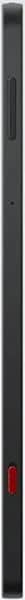 Black rectangular gaming phone shown from front, with red accent stripe near bottom of edge