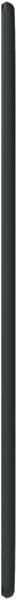 Black cylindrical object against white background
