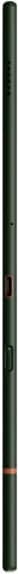 Dark green cylindrical object, tapered at one end, shown vertically against white background
