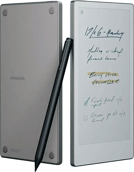 Front close-up of a Samsung Galaxy Tab screen showing cursive handwritten notes with diagonal glitch lines distorting the display.