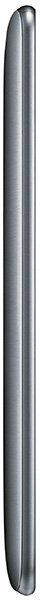 Elongated silver and gray smartphone viewed from the side, showing its slim profile and curved edges