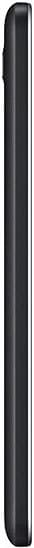 Tall black rectangular device with rounded edges, viewed from the front