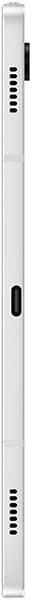 Vertical white power strip with multiple black outlet openings arranged in rows along its length
