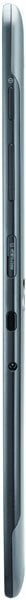 Stylus pen with dark blue and gray striped design, shown vertically