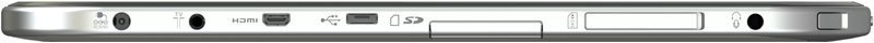 MacBook Pro top edge showing ports including headphone jack, USB, HDMI, and SD card slot