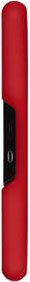 Red cylindrical tablet case with black base and carrying handle