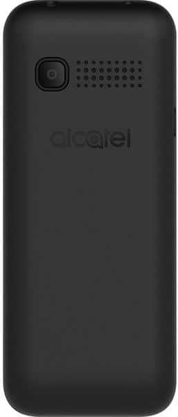 Alcatel 10.66 rear view, black phone with camera and speaker grille visible