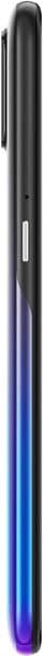 Alcatel 3L (2020) smartphone shown from the side, featuring a black upper body transitioning to a blue and purple gradient lower section