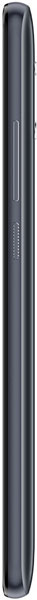 Alcatel 7 smartphone shown from the side, displaying its thin profile and dark gray finish