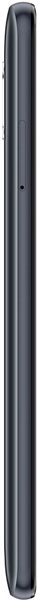 Alcatel 7 smartphone shown from the side, displaying its slim profile with dark gray body and rounded edges