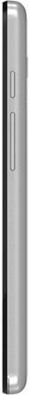 Alcatel One Touch Fierce XL phone shown from the side, displaying its silver and black design with rounded edges