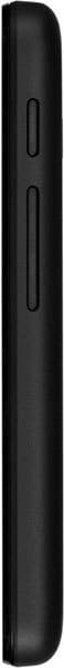 Alcatel One Touch Pixi 3 (4-inch) smartphone shown from the side, displaying its slim black profile with volume and power buttons