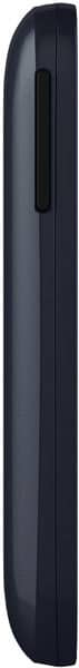 Alcatel One Touch Pop C1, side view, showing the slim black phone profile with volume control and power button