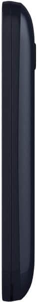 Alcatel One Touch Pop C1 side view, showing curved black casing and rounded edges of the compact phone