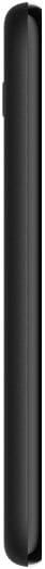 Alcatel Pixi 4 (5) smartphone shown from the side, displaying its narrow black profile and rounded edges