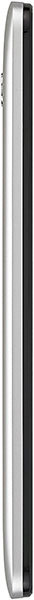 Alcatel Pixi 4 (6) smartphone viewed from the side, showing its thin profile with black front and silver back