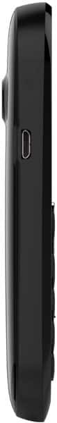 Alcatel Tribe 3000 mobile phone, side view showing black casing and minimal button detail