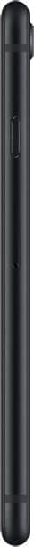 Apple iPhone SE (2022), rear view, black, shown lengthwise