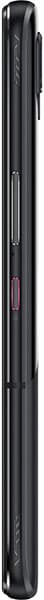 Asus ROG Phone 7, rear view showing black textured back panel with vertical accent line