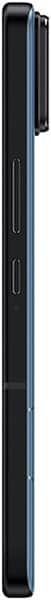 Asus Zenfone 11 Ultra, side view, showing vertical camera module and blue accent stripe along dark frame