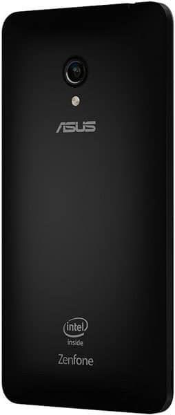Asus ZenFone 6 rear view, black phone with camera lens and Asus branding visible