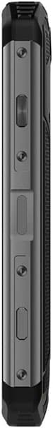 Side view of Blackview BV9500 Plus smartphone in black and gray, showing textured surfaces and side buttons for durability.