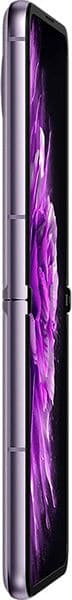 Blackview Hero 10 smartphone, side view, with purple and black display showing abstract light patterns