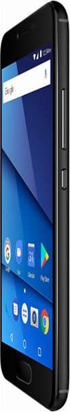 BLU S1 smartphone, front and side view, showing blue and black display with home screen icons and navigation buttons