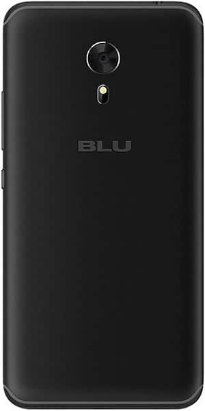 BLU S1 smartphone rear view, black back panel with camera and flash