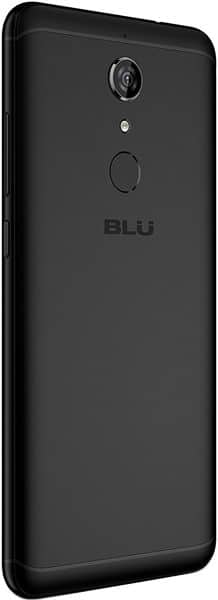 BLU Vivo XL3 Plus rear view, black smartphone with camera and fingerprint sensor