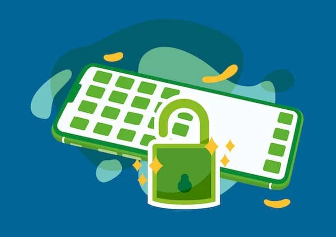 Illustration of a smartphone with a padlock symbol, representing phone security and the concept of locked versus unlocked devices