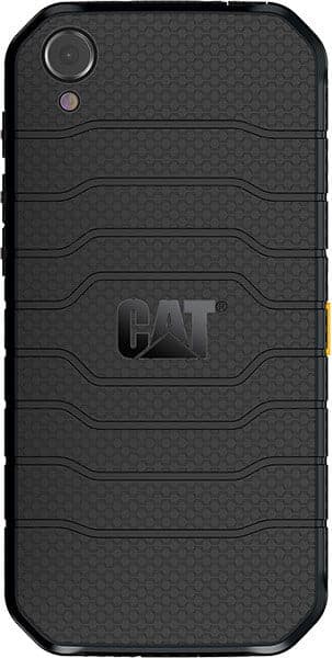 Rear view of rugged CAT S41 smartphone; textured back, single top-left camera, centered CAT logo, reinforced edges.