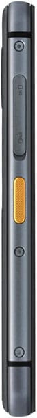 CAT S62 Pro smartphone shown from the side, displaying rugged black casing with orange accent buttons