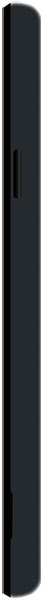 Coolpad Catalyst phone shown from the side, displaying its elongated rectangular profile in black