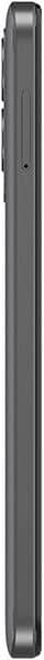 Cricket Debut S3 smartphone, side view, showing its narrow rectangular profile and dark gray finish