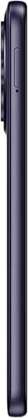 Cricket Icon Plus (2026) phone shown from the side, displaying its slim dark blue profile with a single camera module