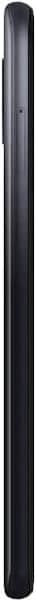 Cricket Ovation smartphone, rear view, black finish, elongated vertical form