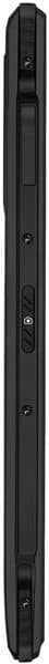 Doogee S90 smartphone, rear view, showing black rugged design with camera and control buttons along the spine